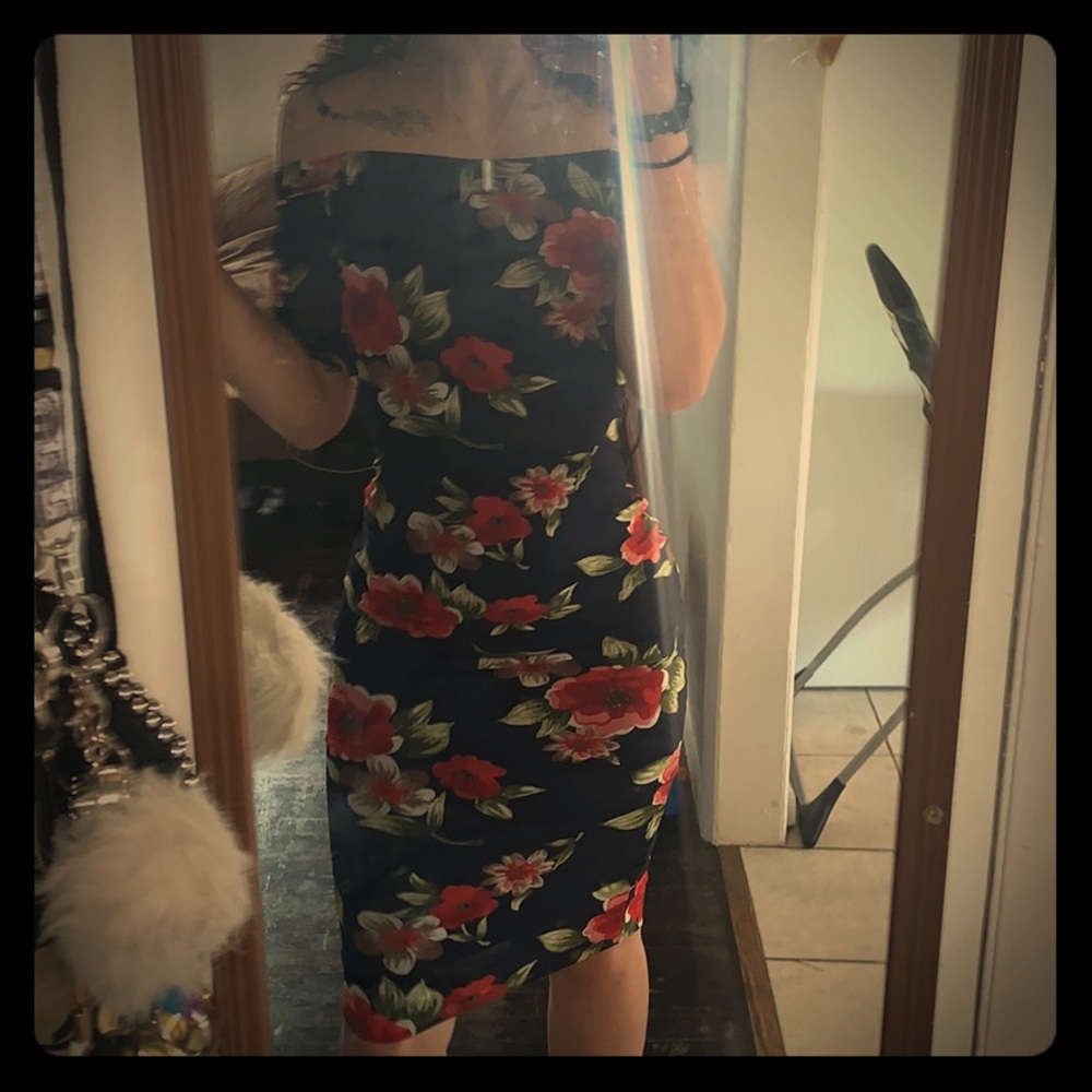 Floral strapless sundress